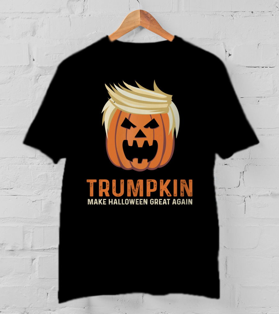 Trumpkin Make Halloween Great Again Pumpkin With Hair And Face T-Shirt
