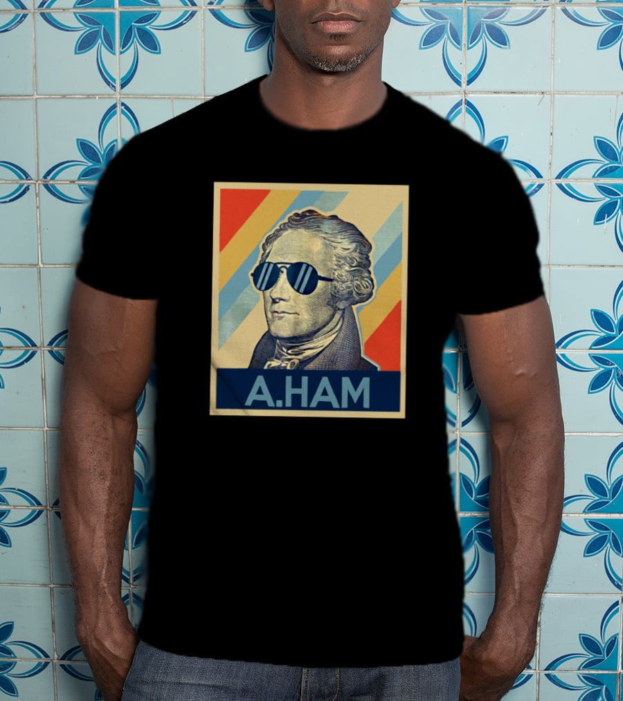 Alexander Hamilton A Ham Pop Art Sunglasses T-Shirt