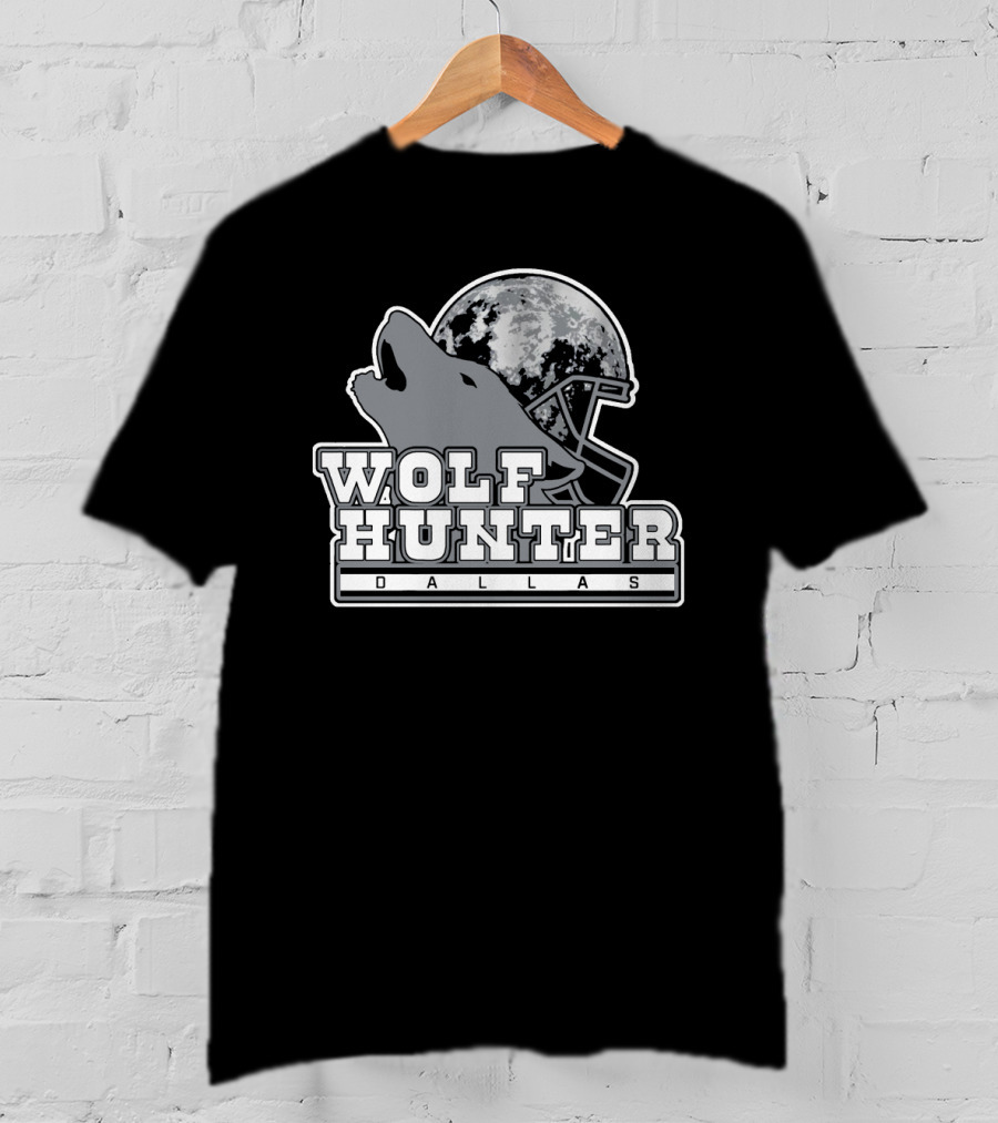 Dallas Wolf Hunter Full Moon Football Howl T-Shirt