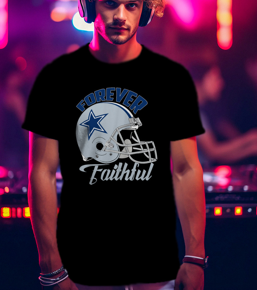 Forever Faithful Dallas Cowboy Helmet Star T-Shirt