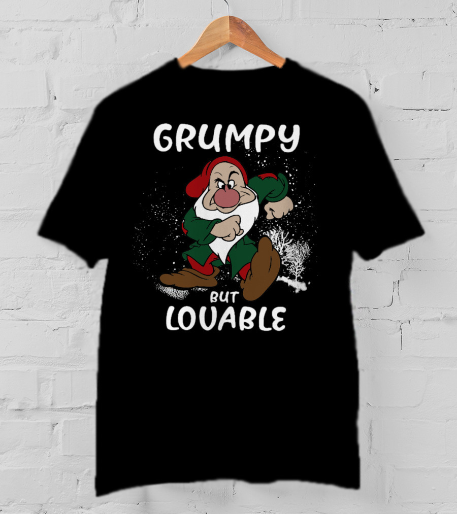 Grumpy But Lovable Snow White Character Punching Action T-Shirt