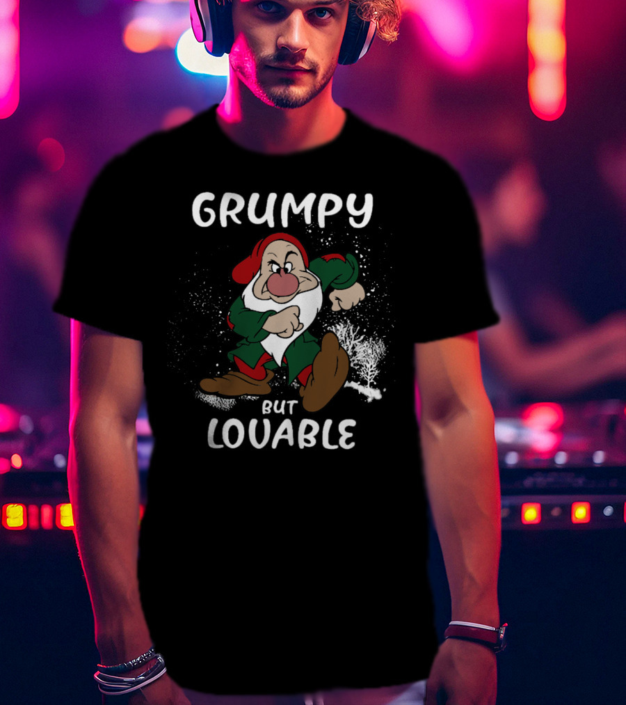 Grumpy But Lovable Snow White Character Punching Action T-Shirt