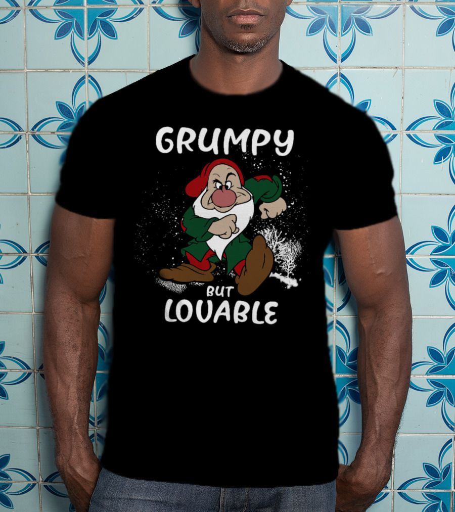 Grumpy But Lovable Snow White Character Punching Action T-Shirt