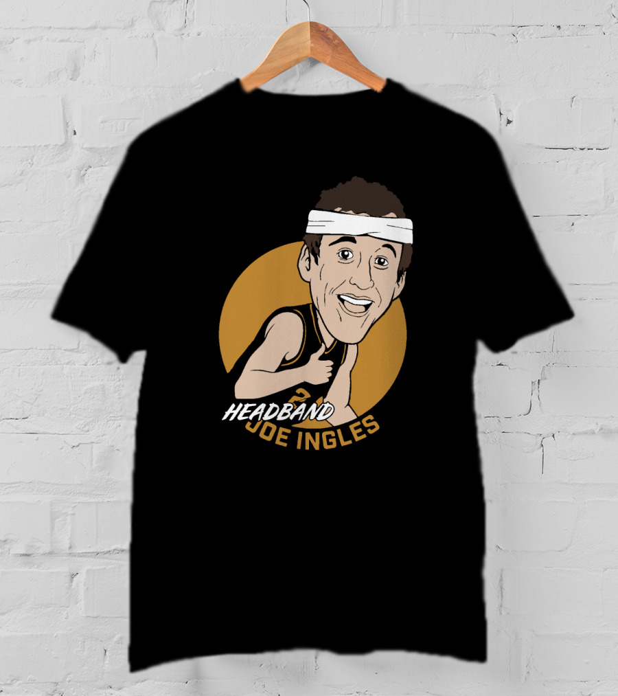 Headband Joe Ingles Cartoon Character With Headband And Thumbs Up Basketball Reference T-Shirt