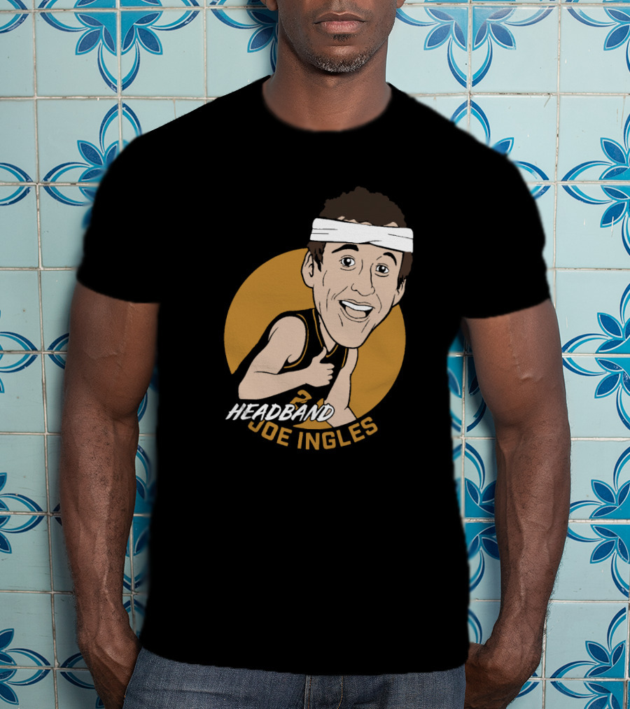 Headband Joe Ingles Cartoon Character With Headband And Thumbs Up Basketball Reference T-Shirt