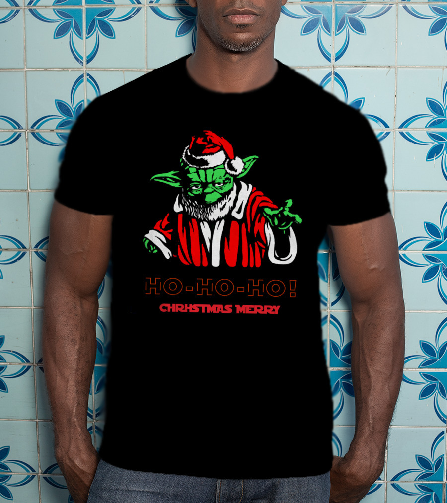 Ho Ho Ho Yoda Santa Christmas Merry Star Wars T-Shirt
