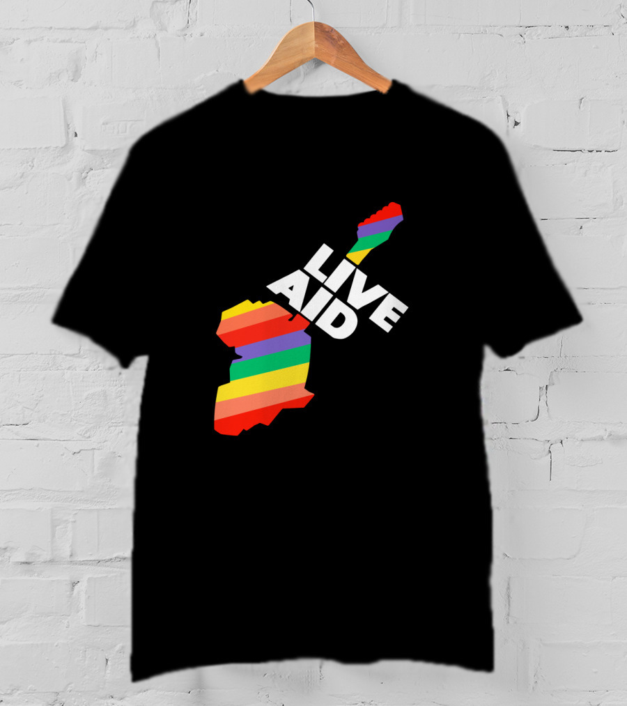 Live Aid 1985 Rainbow Africa Symbol T-Shirt