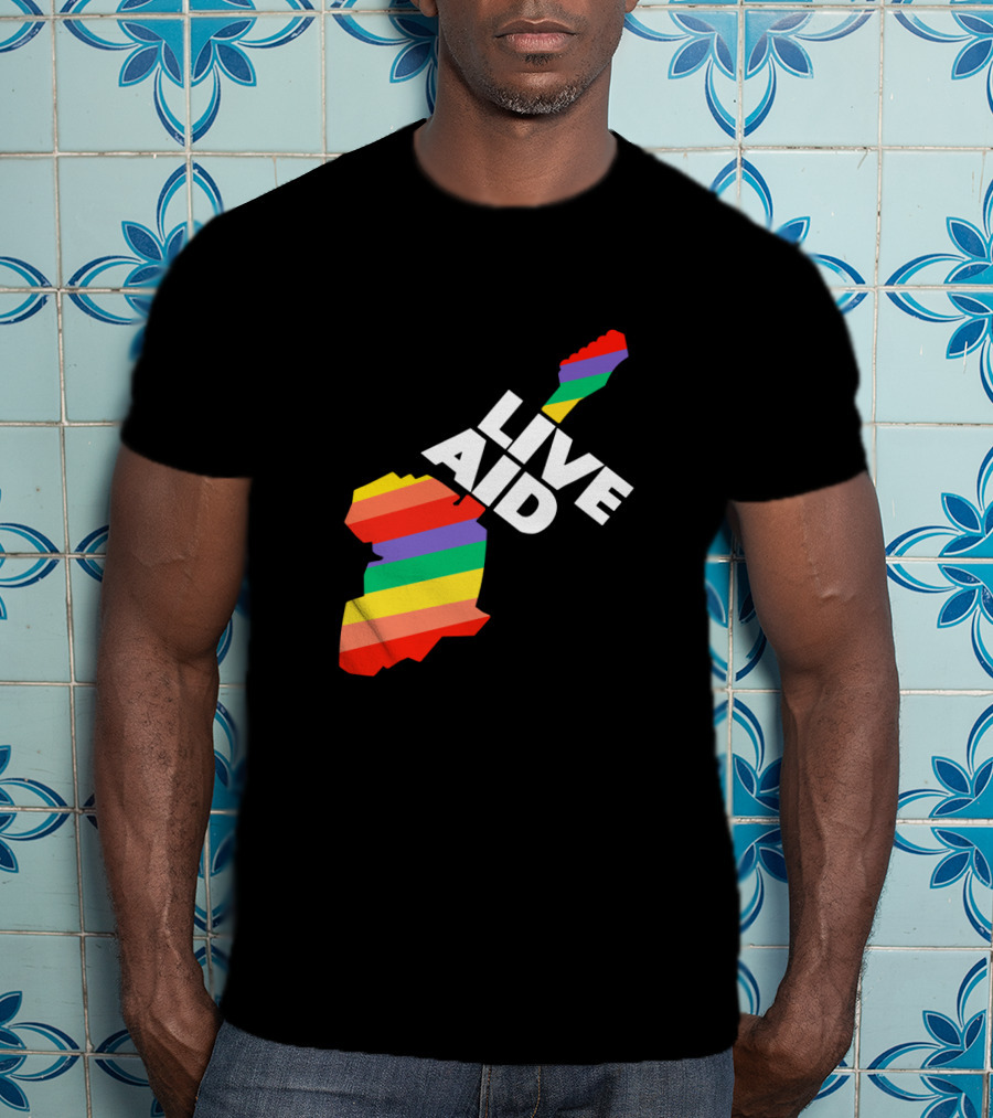 Live Aid 1985 Rainbow Africa Symbol T-Shirt