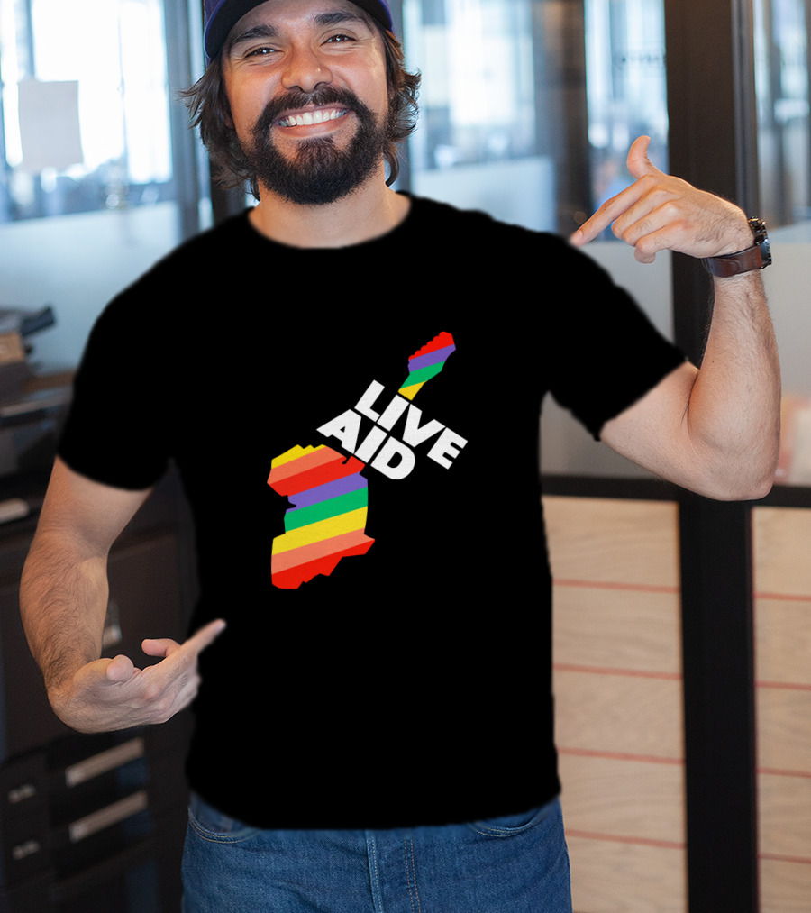 Live Aid 1985 Rainbow Africa Symbol T-Shirt