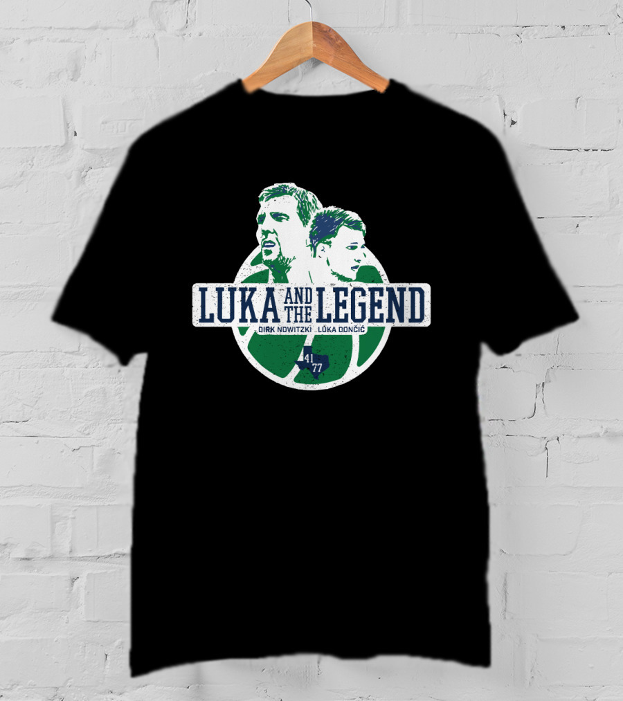 Luka And The Legend Dirk Nowitzki Luka Doncic 41 T-Shirt