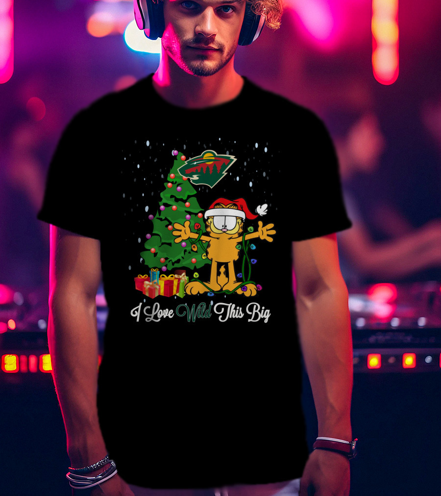 I Love Minnesota Wild This Big Christmas Tree Garfield T-Shirt