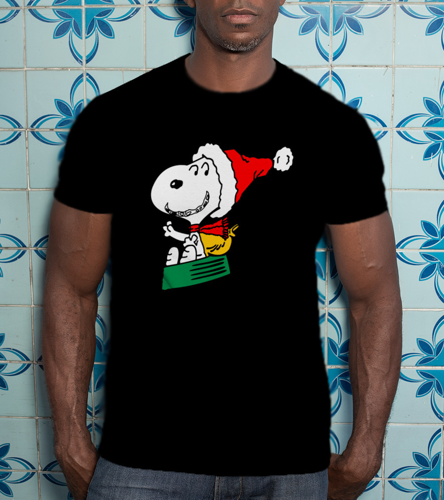 Snoopy Santa Sleigh Holiday Fun T-Shirt