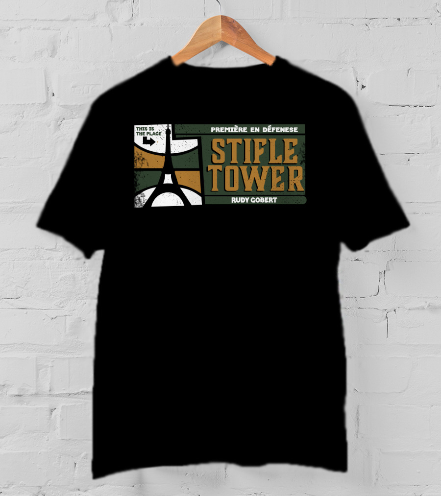 Stifle Tower Rudy Gobert Première En DEfense Basketball T-Shirt