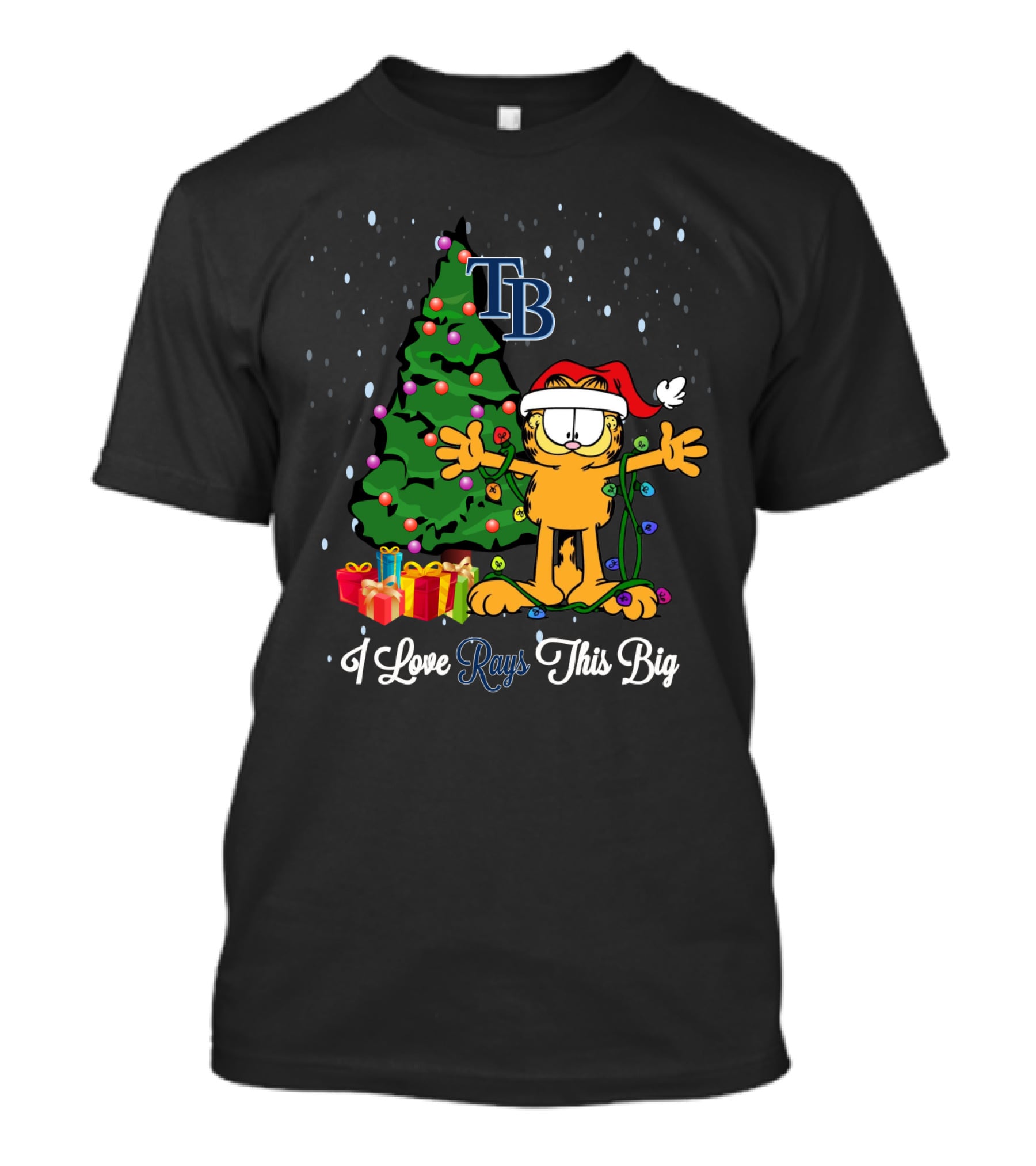 TB Christmas Garfield I Love Rays This Big T-Shirt