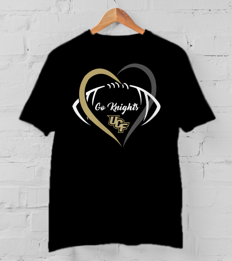 Go Knights Ucf Heart Football T-Shirt