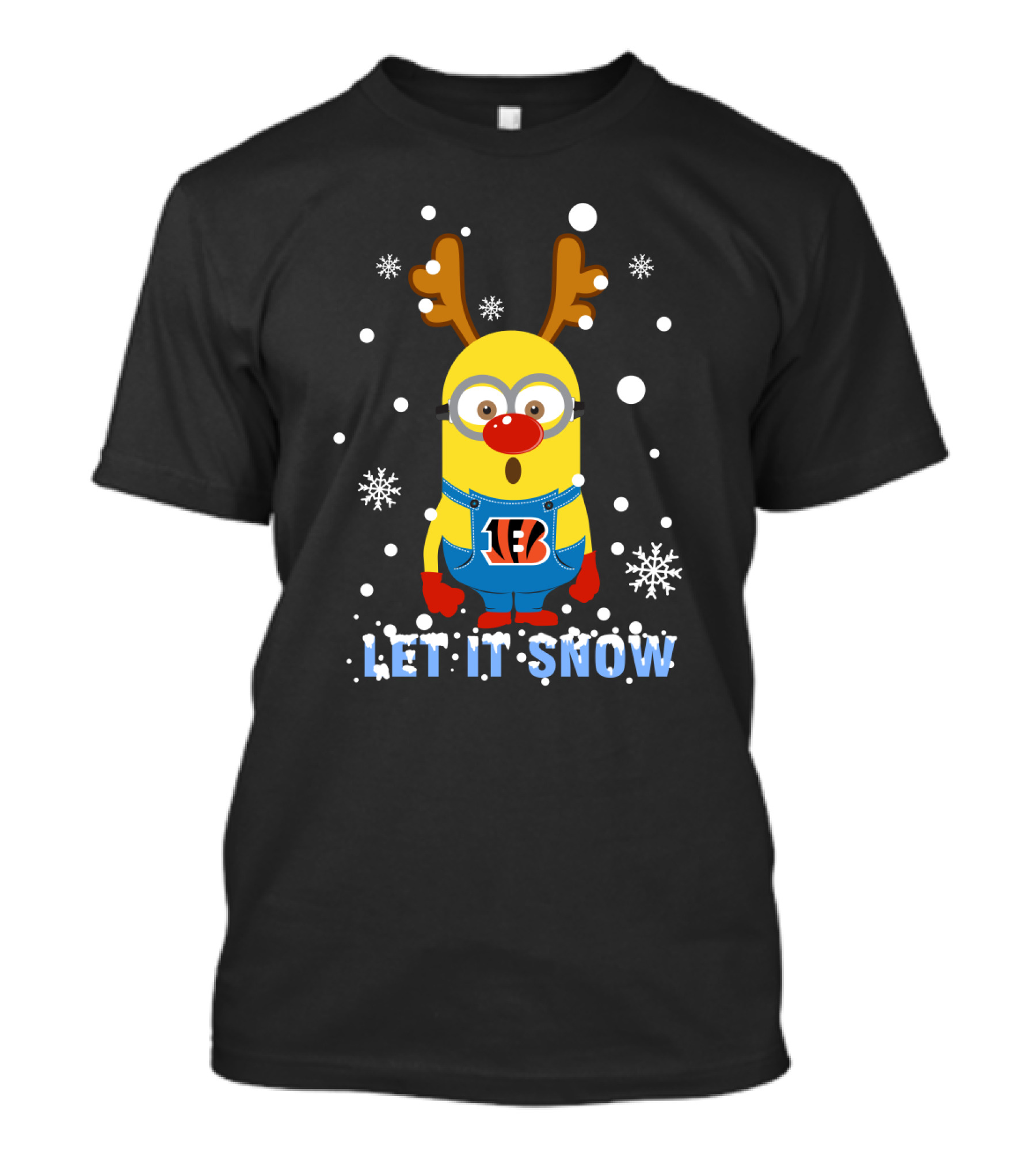 Let It Snow Xmas Cincinnati Bengals Minion Fans T-Shirt