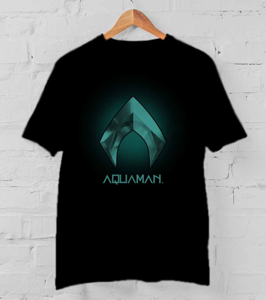 Aquaman Symbol Teal Gradient T-Shirt