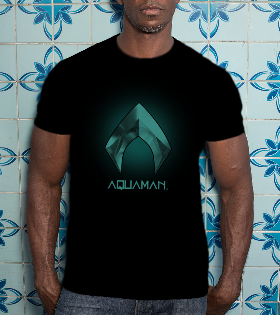 Aquaman Symbol Teal Gradient T-Shirt