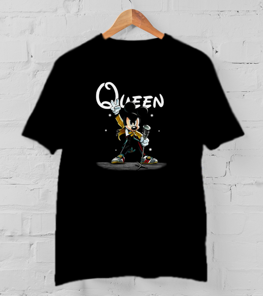 Disney Mickey Queen Tribute With Iconic Microphone Pose T-Shirt