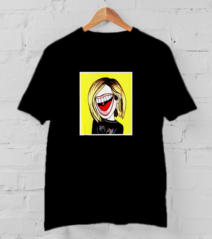 Gabbie Hanna Monster Meme Cartoon Style Yellow Background T-Shirt