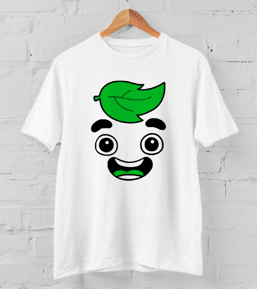 Guava Juice Leaf Head Character Face T-Shirt