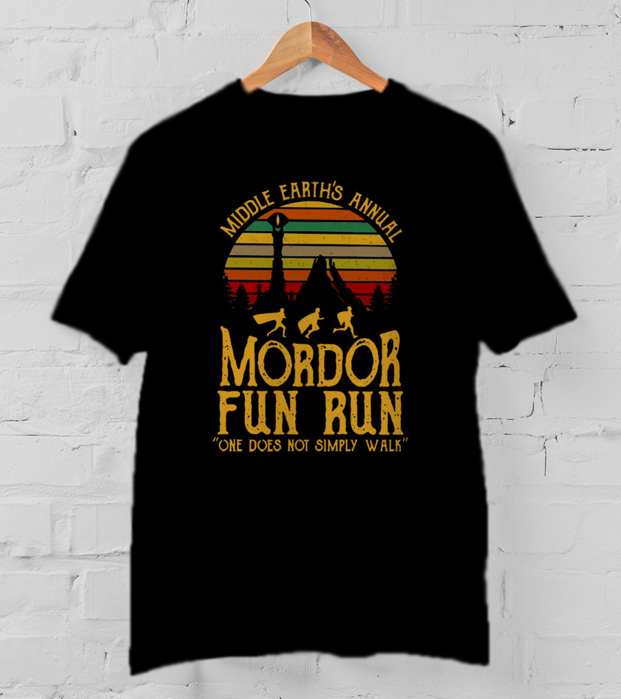 Middle Earth's Annual Mordor Fun Run One Does Not Simply Walk T-Shirt