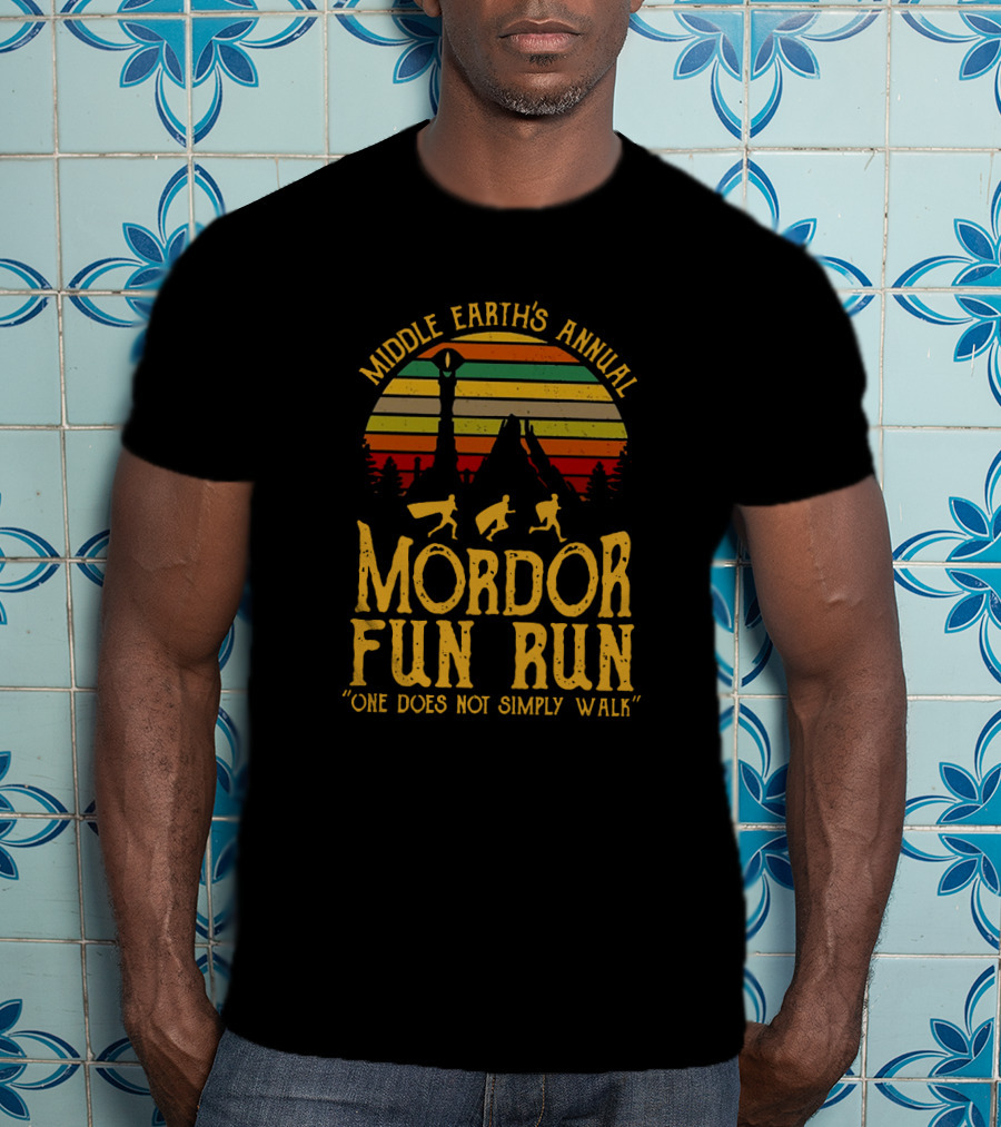 Middle Earth's Annual Mordor Fun Run One Does Not Simply Walk T-Shirt