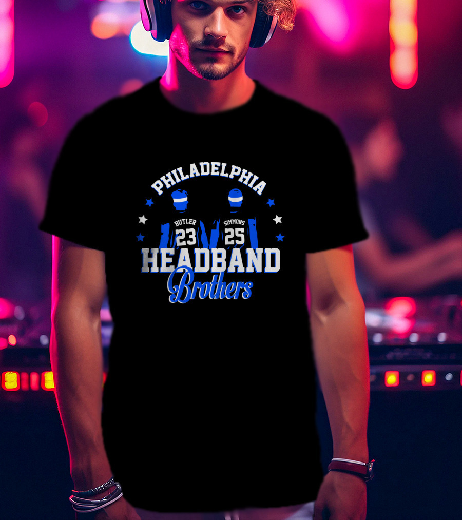 Philadelphia Butler Simmons 23 25 Headband Brothers T-Shirt