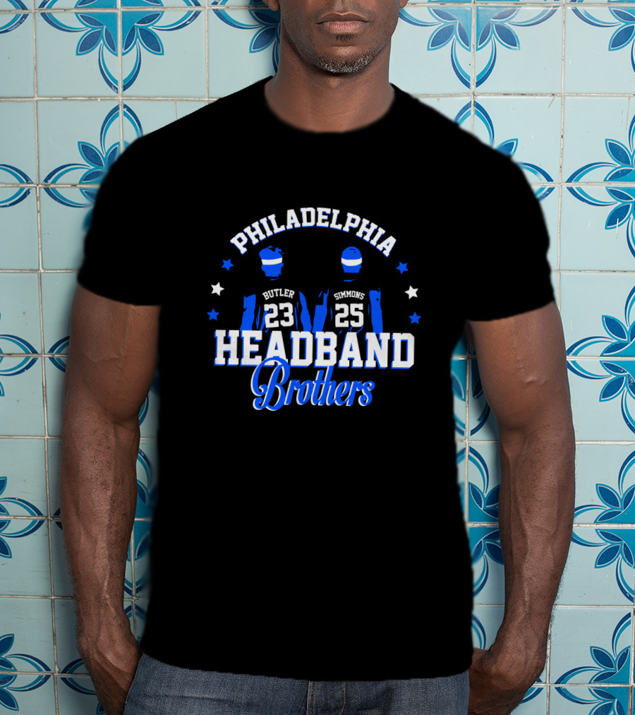 Philadelphia Butler Simmons 23 25 Headband Brothers T-Shirt