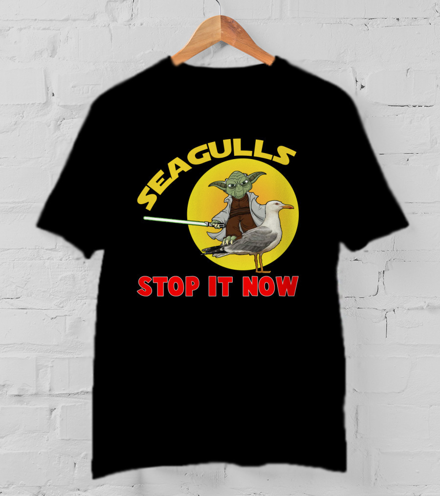 Seagulls Stop It Now Yoda Star Wars T-Shirt