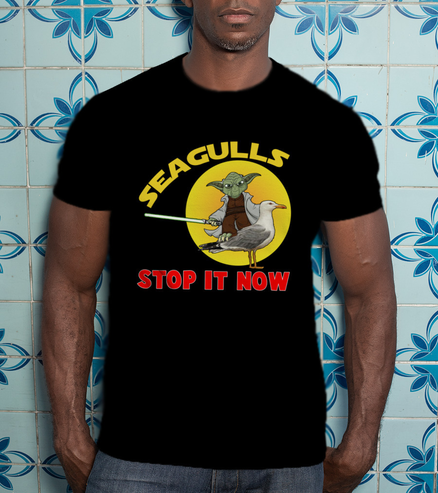 Seagulls Stop It Now Yoda Star Wars T-Shirt
