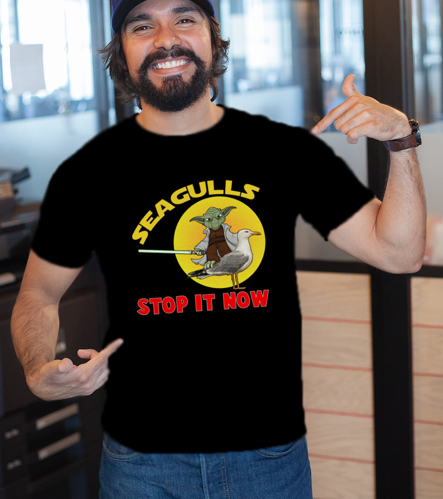 Seagulls Stop It Now Yoda Star Wars T-Shirt