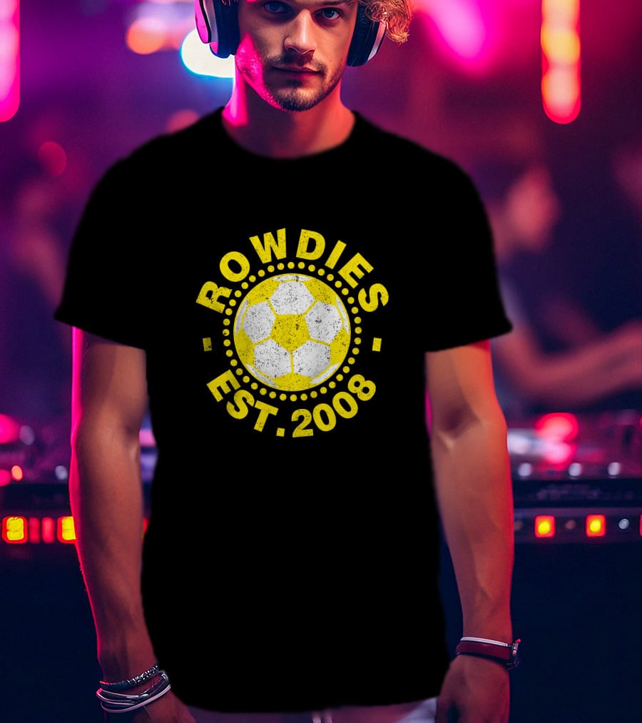 Rowdies Est 2008 Soccer Ball T-Shirt