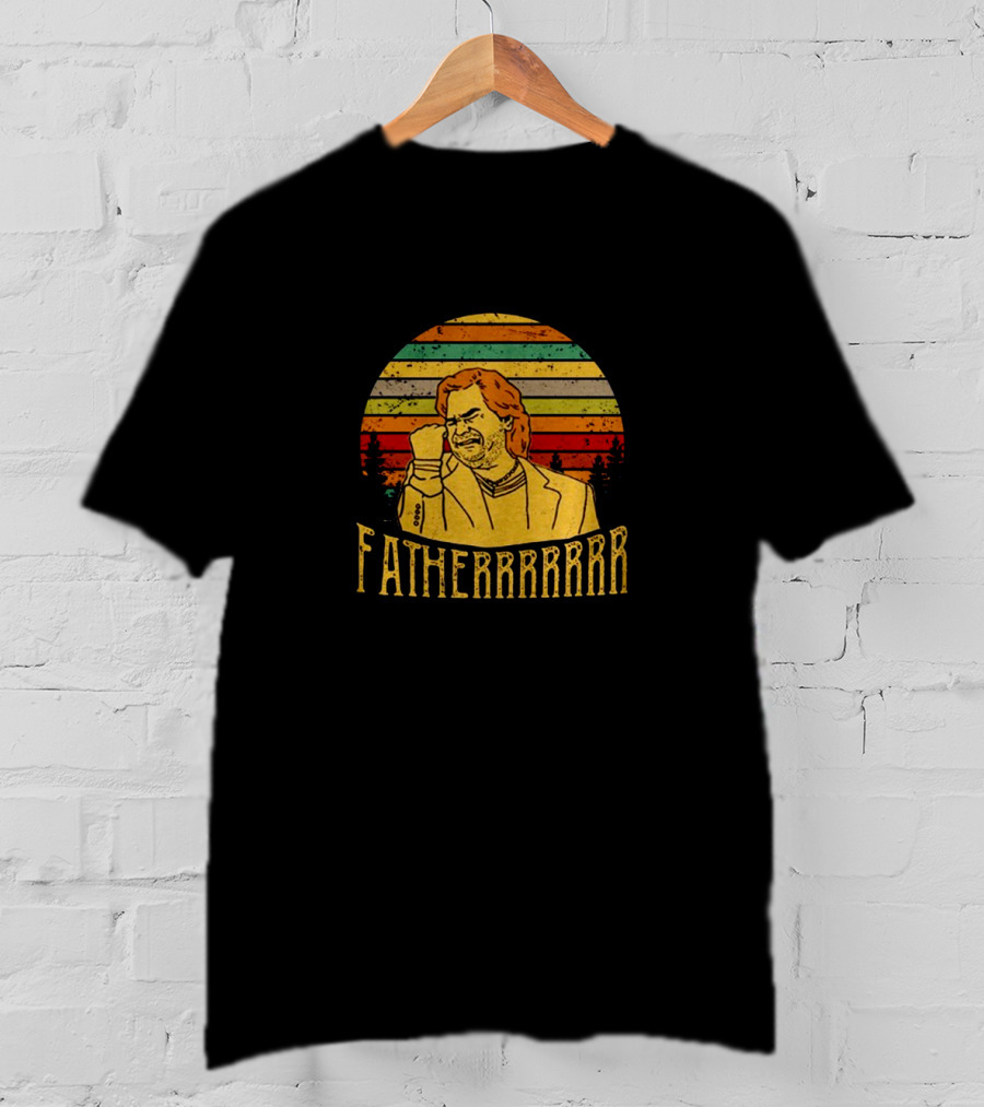 The IT Crowd Douglas Reynholm Fatherrrr Vintage Sunset Stripes T-Shirt