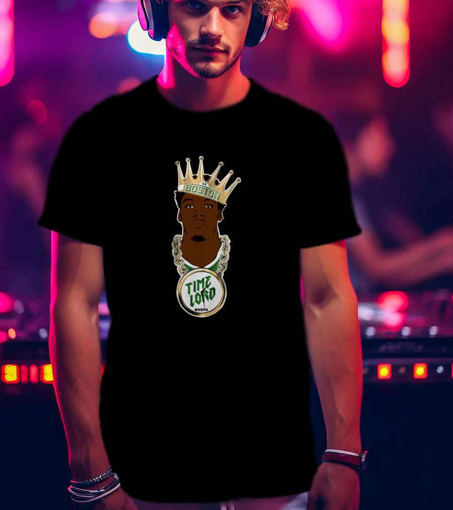 Boston Time Lord @Nbpa Crowned Basketball Chain T-Shirt