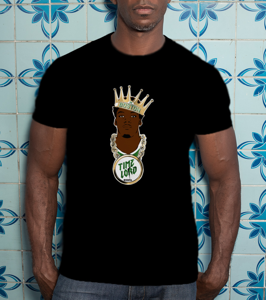 Boston Time Lord @Nbpa Crowned Basketball Chain T-Shirt