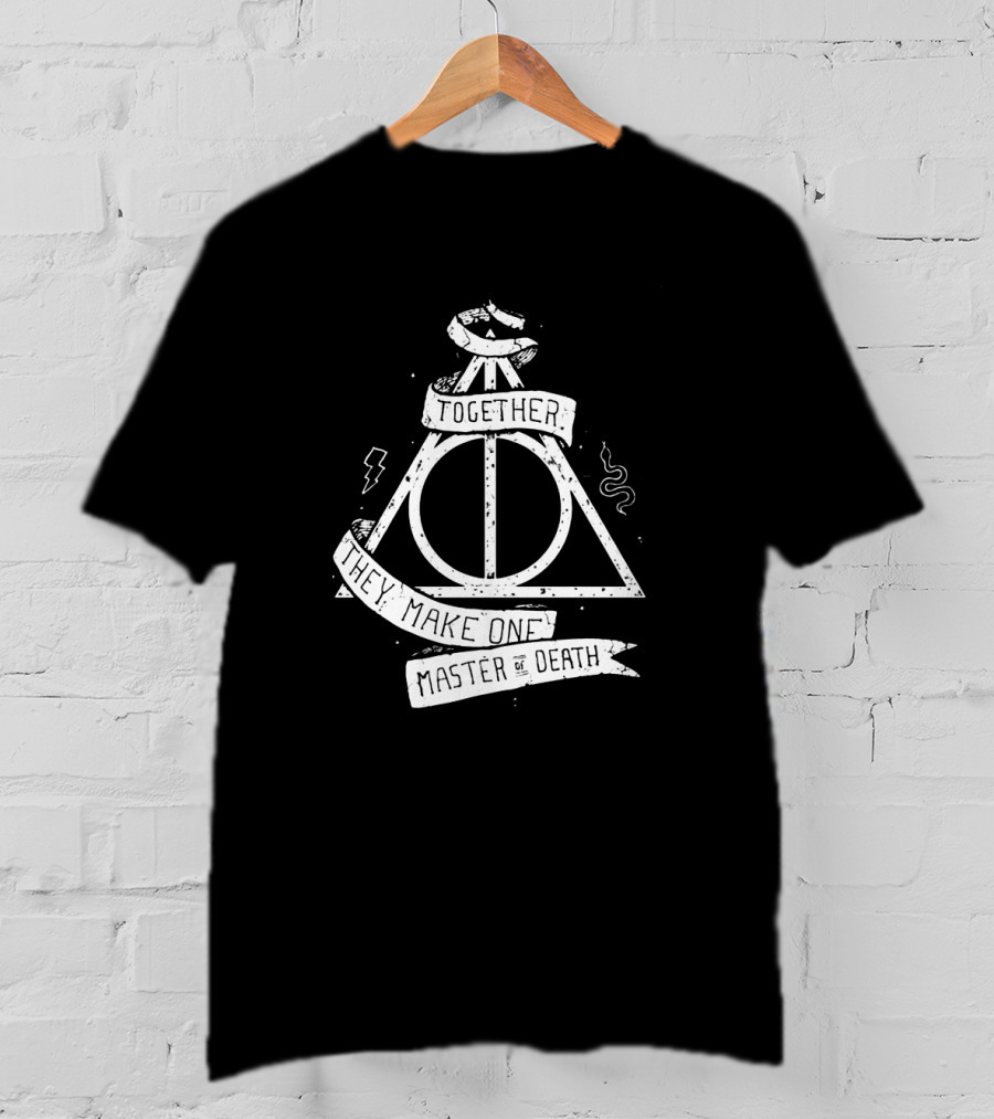 The Master Of Death Symbol With Together They Make One Text And Iconic Triangle T-Shirt