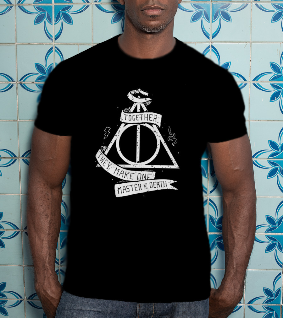 The Master Of Death Symbol With Together They Make One Text And Iconic Triangle T-Shirt