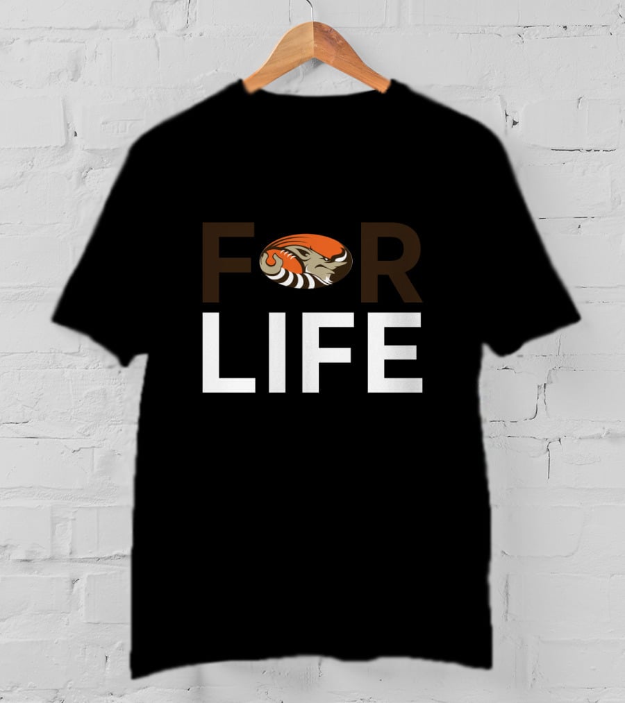 For Life For Cleveland Browns Fans Tiger Football Helmet T-Shirt