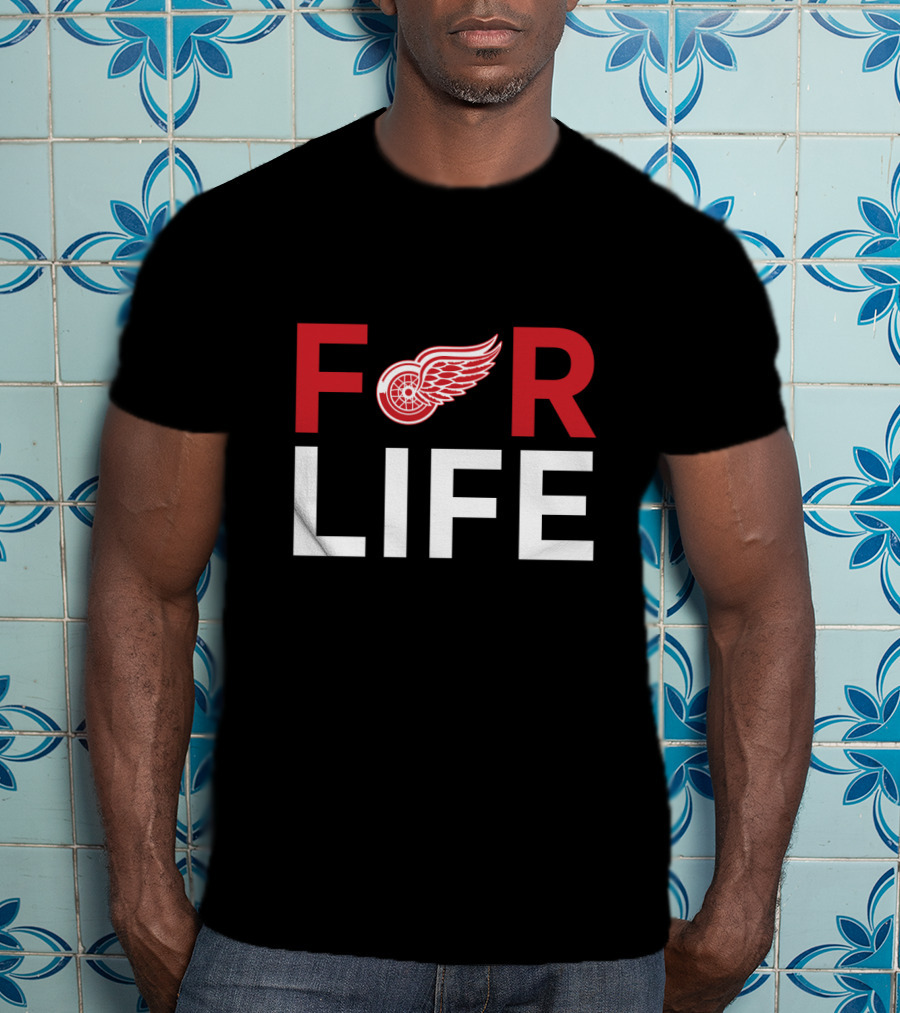 Detroit Red Wings Fans For Life Winged Wheel T-Shirt