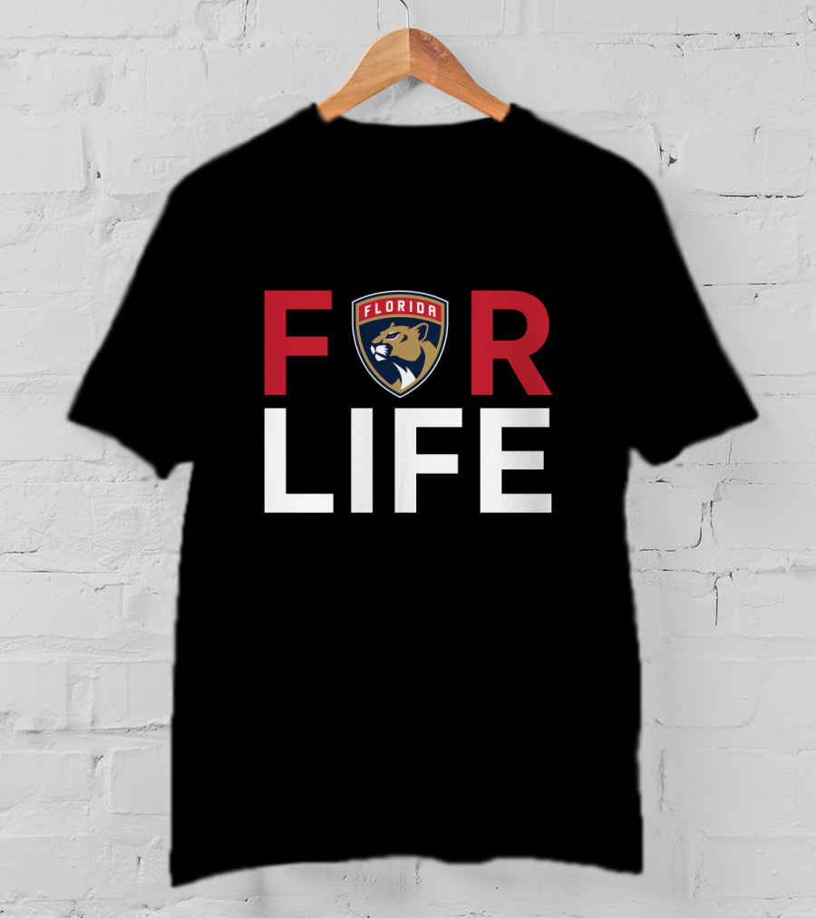 For Life Florida Panthers Fans Passion Emblem T-Shirt