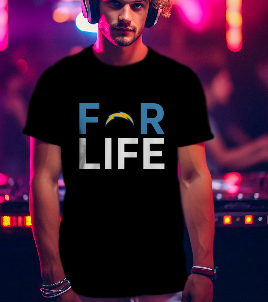 For Life Los Angeles Chargers Fans Bolt T-Shirt