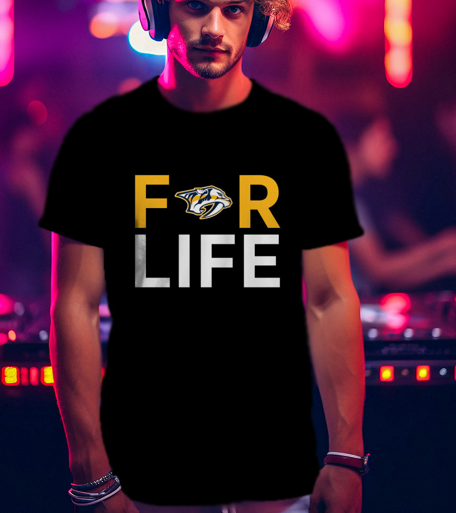 Nashville Predators For Life Fans NHL Team T-Shirt