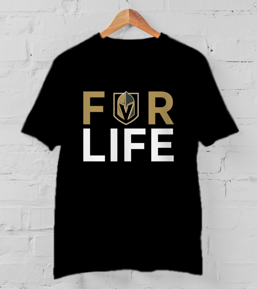 Vegas Golden Knights For Life Logo Fan T-Shirt
