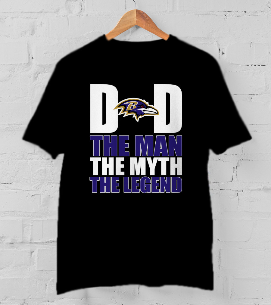 Baltimore Ravens Dad The Man The Myth The Legend Father's Day T-Shirt