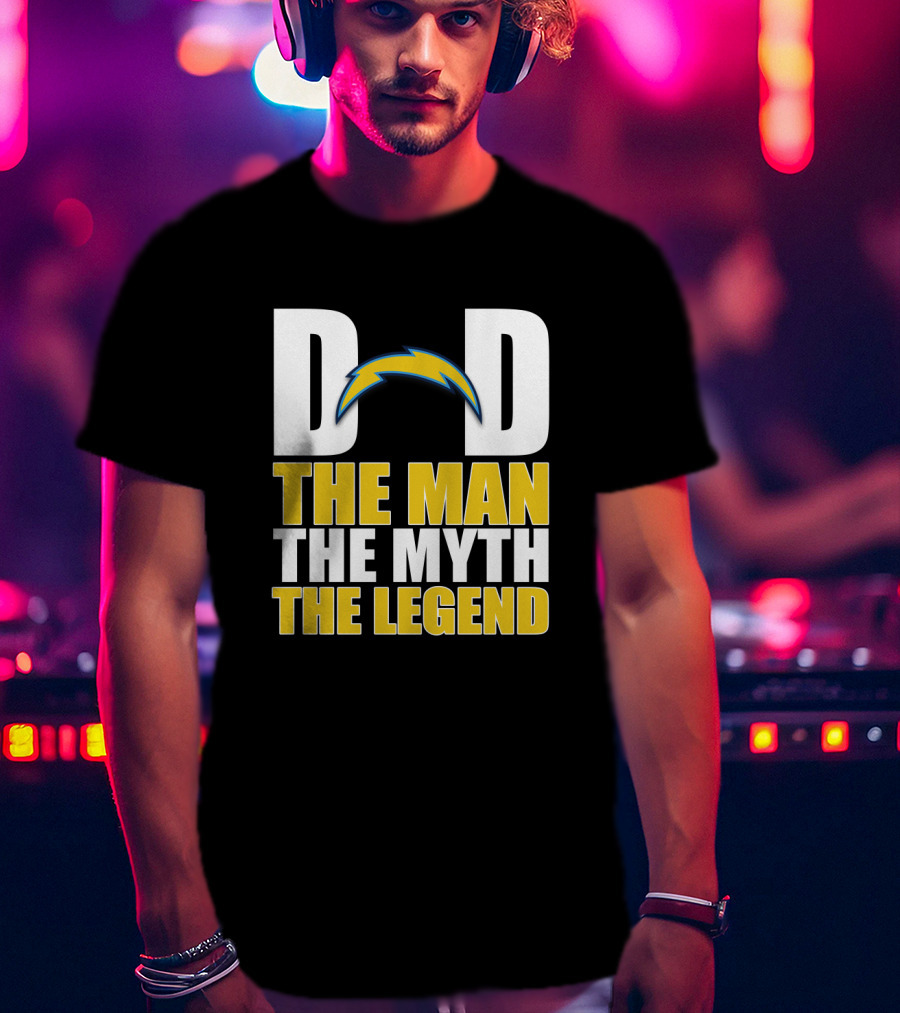 Los Angeles Chargers Dad The Man The Myth The Legend Father's Day Gift T-Shirt