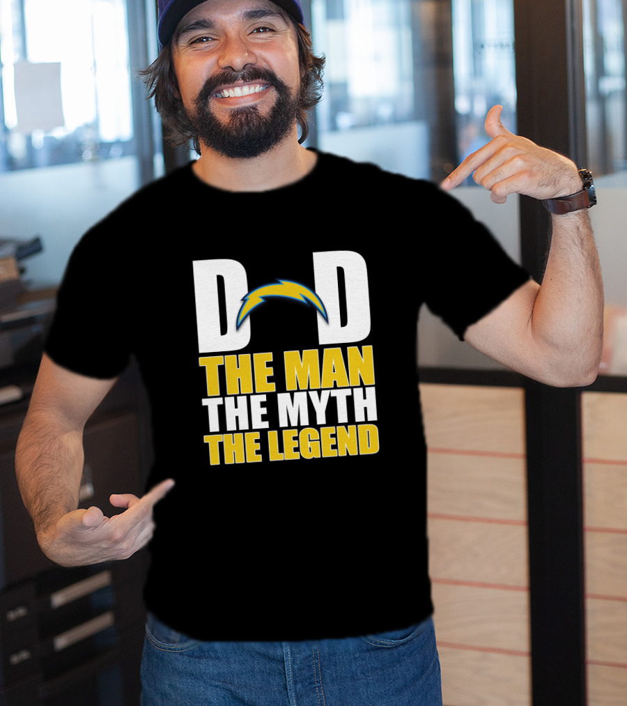 Los Angeles Chargers Dad The Man The Myth The Legend Father's Day Gift T-Shirt