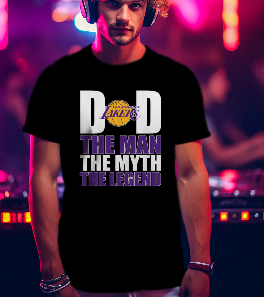 Los Angeles Lakers Dad The Man The Myth The Legend Father's Day Gift T-Shirt