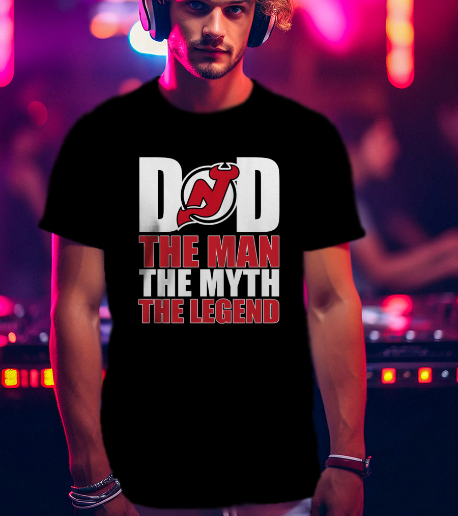 New Jersey Devils Dad The Man The Myth The Legend T-Shirt