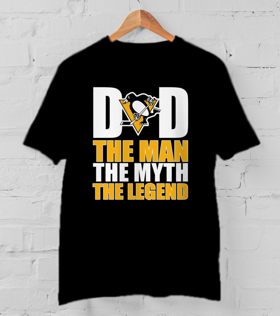 Pittsburgh Penguins Dad The Man The Myth The Legend Nhl Hockey T-Shirt